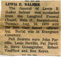 Balmer, Lewis E. (Luke)